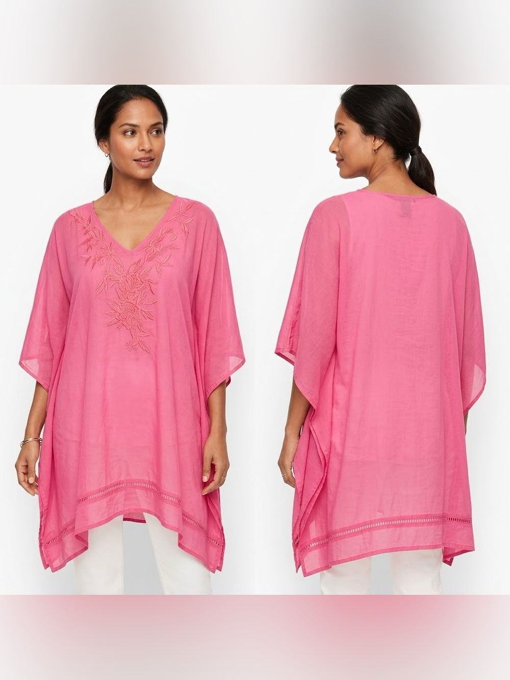 Talbots Fuchsia V-Neck Top